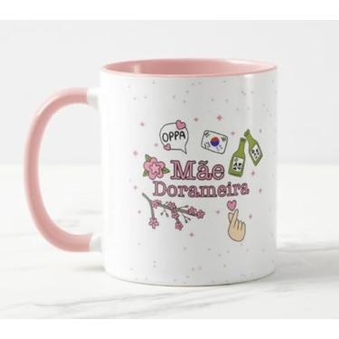 Imagem de Caneca Mãe Dorameira Mãe Que Ama Doramas Int Rosa