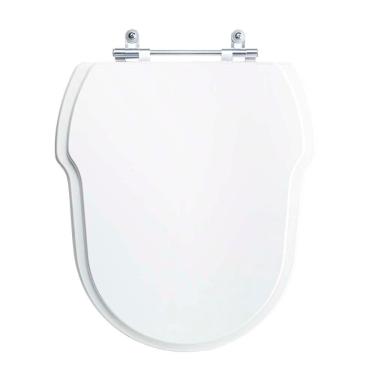 Imagem de Assento Sanitário Tampa De Vaso Branco Mdf Laqueado Hampton Para Bacia Incepa