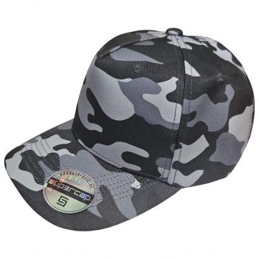 Imagem de Boné Aba Curva Camuflado Frente Americana Supercap 26708 Cinza