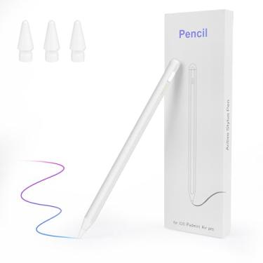 Imagem de Caneta Stylus para iPad Pencil de 6 a 11ª geração (2018-2025) - 2 lápis ativo de carga rápida compatível com Apple Pencil Pro de 27.9 cm/32.8 cm/M4, Air 3/4/5/M2/M3, mini 5/6