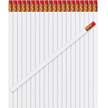 Imagem de TecUnite 60 lápis HB nº 2, lápis de madeira não apontados com borracha, lápis hexagonal, grafite fofo, caneta nº 2, para adultos, presentes para exames, escola, escritório, esboços, aprendizado