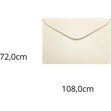 Imagem de Envelope Visita Colorido 72x108mm Creme Marfim 80g 100un 