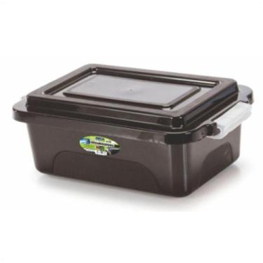 Imagem de Caixa Organizadora baixa Black 5 Litros Com Tampa e Travas - Ercaplast