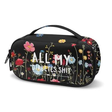 Imagem de Rnyleeg Estojo De Viagem Para Insulina All My Diabetes Shit - Bolsa Térmica Transporte Diabéticos, Medidor Glicose E Outros Suprimentos