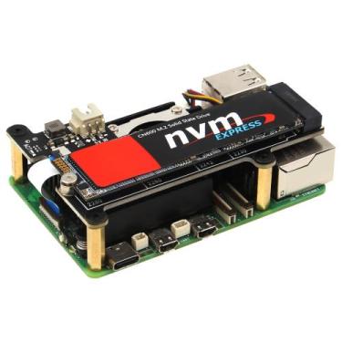 Imagem de PCIe para M.2 HAT Key-M NVMe SSD PIP para Raspberry Pi 5 - Geekworm