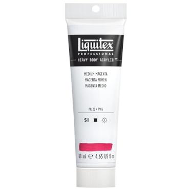 Imagem de Liquitex 1047500 Tinta acrílica profissional para corpo pesado com excelente resistência à luz em consistência amanteigada, 138 ml - magenta média