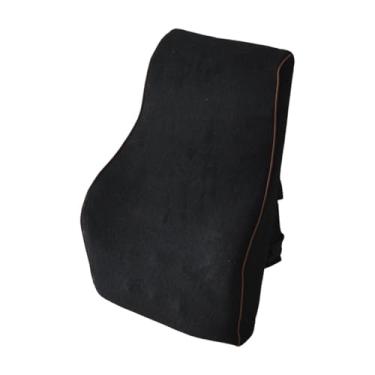 Imagem de harayaa Almofada de apoio, almofada para as costas, capa lavável para presente, encosto multiuso com alças ajustáveis ​​para cadeira gamer, Veludo Preto