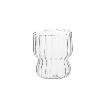 Imagem de URGDWEKJY Copo de vidro 260 ml Copo de água de vidro recipiente transparente café da manhã leite xícara de chá xícara de café sorvete cozinha copo de água