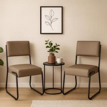 Imagem de Kit 2 Cadeiras Florida Corano Sala Escritorio Pes Reforçado - Dcazza, 