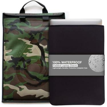 Imagem de Capa para laptop Aqua Quest Storm – 100% à prova d'água para Apple, Samsung, Acer, Dell, Asus, Lenovo, HP Leve – 11, 13, 15, 17 polegadas, Vermelho, Preto, Verde, Azul, Cinza e Camuflagem, Camo, 11 Inch