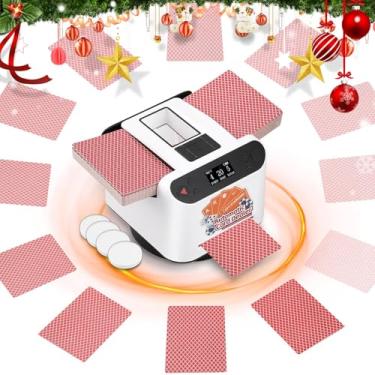 Imagem de Embaralhador e entregador automático de cartas Proshine 2025 para 12 jogadores + 4 entregadores de cartas com controle remoto, com Texas Holdem e Bridge, e entregador para Blackjack recarregável