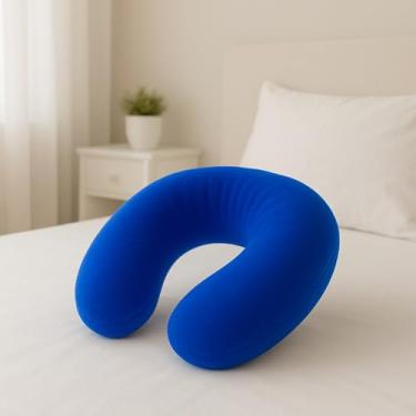 Imagem de Almofada De Viagem Para O PescoçO, ConfortáVel E Macia Para O PescoçO(Almofada Adulto Azul)