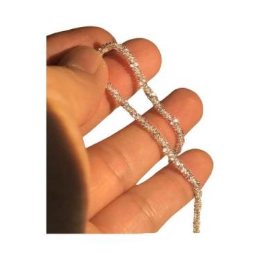Imagem de Colar Feminino De Prata Esterlina S925 2mm, Corrente Brilhante Para Su