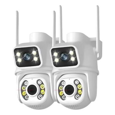 Imagem de Kit 2 Câmera IP Sem fio de Segurança Externa Wifi A31, PTZ Dupla Lente, HD 1080p, Visão Noturna Infravermelho15m, IP66, Bivolt, detecção de movimento
