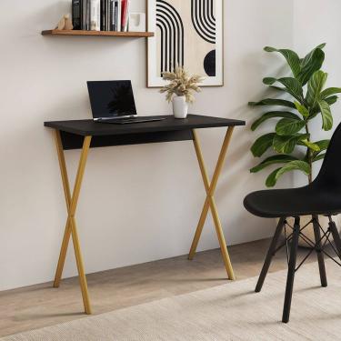 Imagem de Escrivaninha X 120x60 com Estrutura em Ferro para Home Office e Computador - Ferro Dour...