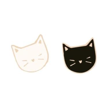 Imagem de Broches Dourados Para Homens E Mulheres, Emblema De Gatinho Fofo, Joia