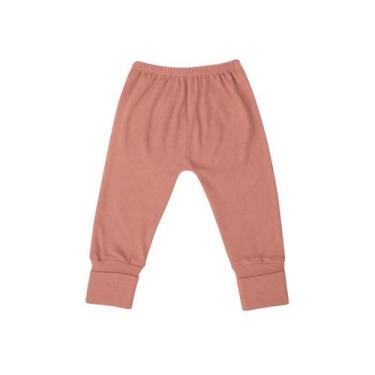 Imagem de Calça Bebês Infantil Vira Pé 100% Algodão Suedine Liso Cores - Alyath,
