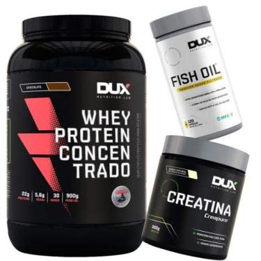 Imagem de Whey Protein Conc.Cookies+Creatina Creapure 300g+Omega 3 Dux