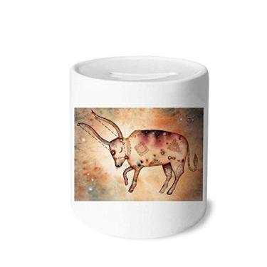 Imagem de DIYthinker May April Taurus Constellation Zodiac Money Box Saving Banks Ceramic Coin Case Kids Adults