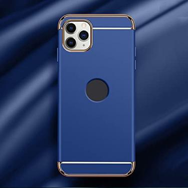 Imagem de Capa de telefone 3 em 1 com revestimento de luxo para iPhone 7 8 Plus 6 6s Capa dura fosca para iPhone 11 12 13 14 Pro Max 12 Mini X Xr Xs Case, azul, para iPhone 11