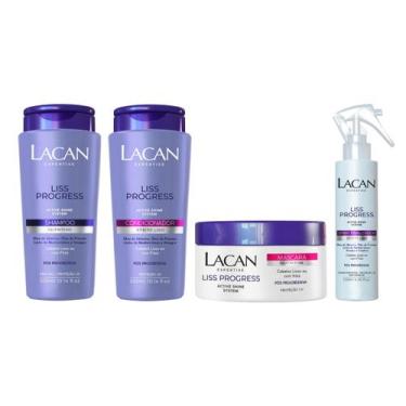 Imagem de Lacan Kit Shampoo+Condicionador+Máscara+Spray Liss Progress