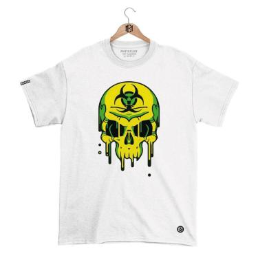 Imagem de Camiseta Mafiaclub Gola Redonda Estampa CAVEIRA RADIOATIVA Streetwear fio 30.1 Penteado