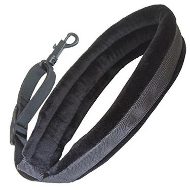 Imagem de Xinlink Alça de pescoço para saxofone acolchoada macia preta com gancho de pressão para saxofone alto tenor soprano barítono acessórios musicais