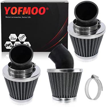 Imagem de YOFMOO Filtro de 35 mm e 45 graus angular para motor 50cc 70cc 90cc 110cc 125cc 2 tempos 4 tempos motocicleta quadriciclo quadriciclo Go Kart Moped Chopper Pit Dirt Pocket Mini bicicleta 34 mm 36 mm