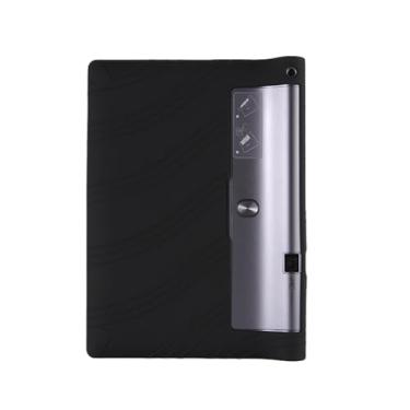 Imagem de INSOLKIDON Capa para tablet Lenovo Yoga Tab 3 Pro 10.1 YT3-X90F X90L Tab3 Plus YT-X703F X703L, cobertura total, ultrafina, de silicone, à prova de choque, leve, (preto)