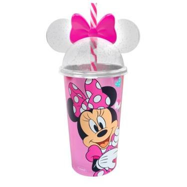 Imagem de Copo Para Festa Infantil Minnie e Mickey com Orelhas Lembrança e Decoração Aniversário (Minnie Rosa 1 Unidade)