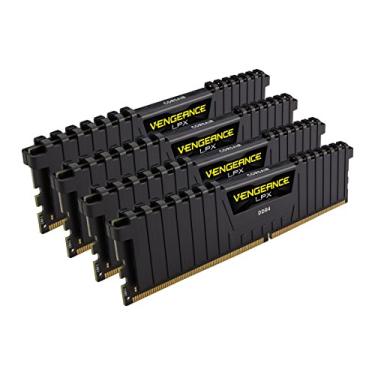 Imagem de Memória Corsair Vengeance LPX - 16GB(4x4GB), DDR4, 2666Mhz, C16, Preto - CMK16GX4M4A2666C16