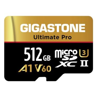 Imagem de [Recuperação de dados gratuita de 5 anos] Cartão micro SD GIGASTONE 512GB, Ultimate Pro, cartão de memória MicroSDXC para câmera, R/W até 280/200 MB/s, UHS-II U3 A1 V60 C10, com adaptador