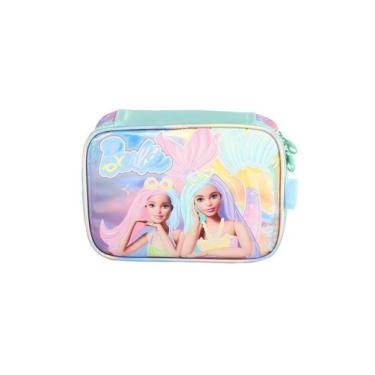 Imagem de Estojo Box Escolar Barbie Hológrafico Ei41464 - Verde - Maxlog