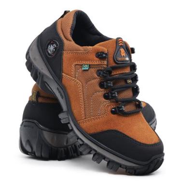 Imagem de Tênis Coturno Masculino De Couro Legítimo - Gaelshoes, Caramelo, 42