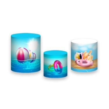 Imagem de Trio de Capas de Cilindro - Pool Party Piscina Flamingo 007 - Via Core