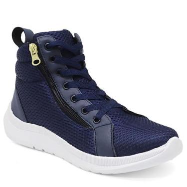 Imagem de Tênis Feminino Sapato Bota Botinha Cano Alto Fitness Confortável - J.R