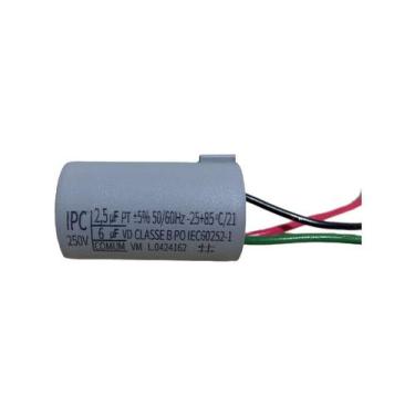 Imagem de Capacitor Para Ventilador 3 Fios 2,5uf + 6uf 250vac 50/60hz - Ipc, 2,5
