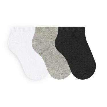 Imagem de Kit Com 3 Meia Infantil Selene Sapatilha Unissex Bebe 2270 21/24 Branc