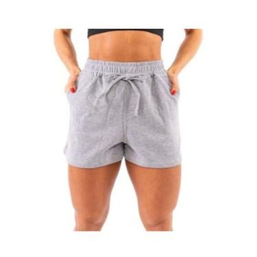 Imagem de Short Moletinho Moletom Feminino C/ Bolso Fitness ACADEMIA BERMUDA FEM