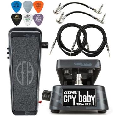 Imagem de Tonebird dunlop db01b dime cry baby from hell cabo de pedal de efeitos wah, patch mxr, pacote de palhetas dunlop