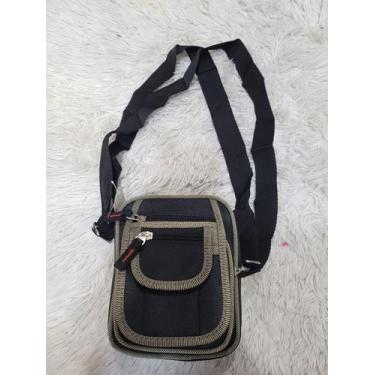 Imagem de Bolsa Shoulder Bag Bolsa Transversal Unissex - M&M modas, Preto c, Dou
