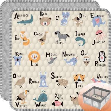 Imagem de Tapete de Brincar Infantil Ptcide 50x50cm - Antiderrapante e com Enchi