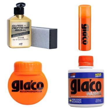 Imagem de Kit Glass Refresh Glaco Big  Glaco Washer  Glaco Zero Soft99 - SOFT 99