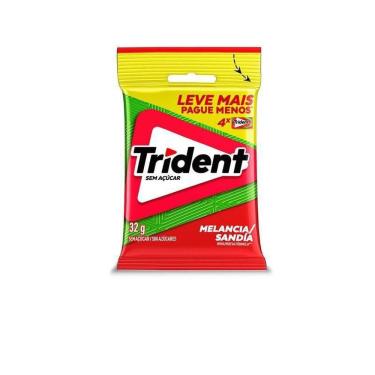 Imagem de Chiclete Trident Melancia 32g - Pacote com 4 embalagens