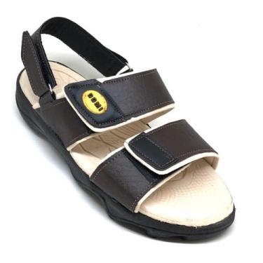 Imagem de Sandália Masculino Papete Franciscana Ortopédica Esporão Anatômica Chi