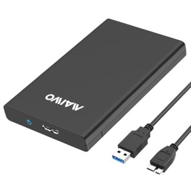 Imagem de MAIWO Gabinete de disco rígido para SSD SATA HDD de 2,5 polegadas 7-9,5 mm, USB 3.0 6Gbps com UASP, capacidade de 6 TB, capa para leitor de disco rígido externo sem ferramentas