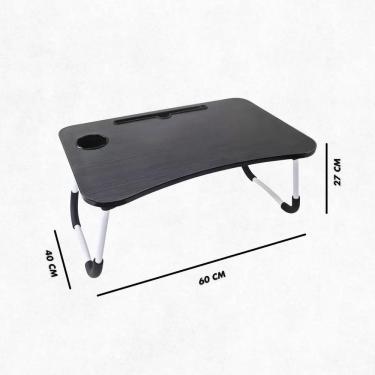 Imagem de Mesa De Colo Portátil Dobrável Suporte Multiuso - Preto