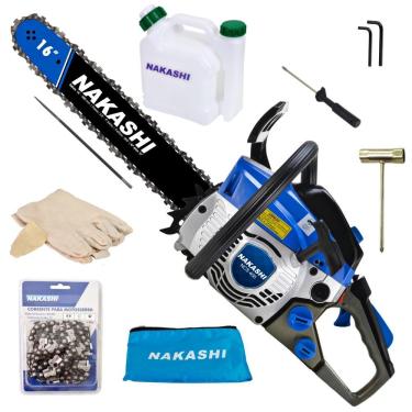Imagem de Motosserra À Gasolina Nakashi Ncs-400 40,1Cc Alto Rendimento