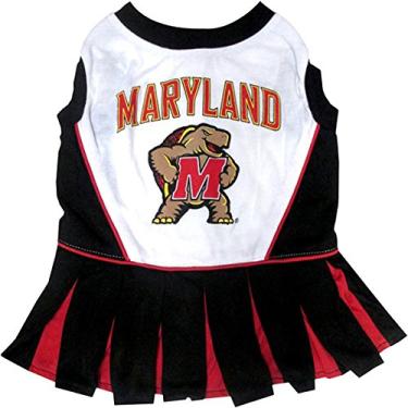 Imagem de Pets First NCAA Maryland Terrapins Roupa de líder de torcida para cães, PP