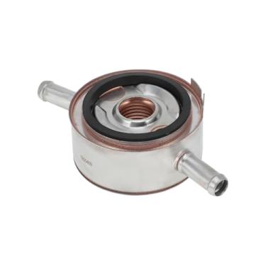 Imagem de VekAuto Resfriador de óleo do motor para Nissan Pathfinder 5.6L V8 2008-2012 Refrigerador de óleo de transmissão Trans Cooler No.21305ZQ53A Liga de alumínio tom prateado 1 peça carro